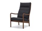 【マスターウォール/MASTERWAL / GOODS】のBLUEPRINT HIGH BACK LOUNGE CHAIR / ブループリント ハイバック ラウンジチェア 張地:デュオ 55ブラック(ファブリック3)、フレーム:ウォールナット|ID: prp329100000909213 ipo3291000000034807669