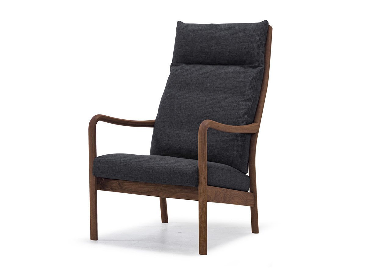 【マスターウォール/MASTERWAL / GOODS】のBLUEPRINT HIGH BACK LOUNGE CHAIR / ブループリント ハイバック ラウンジチェア インテリア・キッズ・メンズ・レディースファッション・服の通販 founy(ファニー) 　なめらか　Smooth, Silky Texture　クッション　Cushion, Throw Pillow　ダウン　Down, Puffer　ハーフ　Half, Half-Length　フィット　Fit, Slim Fit　プリント　Print, Printed Pattern　ホーム・キャンプ・アウトドア・お取り寄せ　Home Living / Home & Lifestyle / Camping Gear / Outdoor Camping　家具・インテリア　Home Furniture & Interior. Stylish & Functional Living Spaces　チェア・椅子　Seating & Chairs　ラウンジチェア・リクライナー　Lounge Chairs / Recliners　張地:デュオ 55ブラック(ファブリック3)、フレーム:ウォールナット|ID: prp329100000909213 ipo3291000000035175393