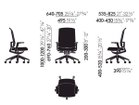 【ヴィトラ/Vitra / GOODS】のAM Chair / AM チェア メッシュバックレスト 寸法図「2Dアームレスト」|ID:prp329100000964808