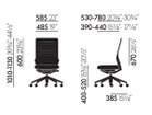 【ヴィトラ/Vitra / GOODS】のAC 5 Work / AC 5 ワーク 寸法図「アームレス」|ID: prp329100000964811 ipo3291000000033315068