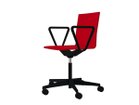 【ヴィトラ/Vitra / GOODS】の.04 / ゼロフォー スタジオチェア アームレスト付 シートブライトレッド、ベースタイプ:カーペット用ハードキャスター|ID: prp329100000964813 ipo3291000000035202988