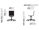 【ヴィトラ/Vitra / GOODS】の.04 / ゼロフォー スタジオチェア アームレス 寸法図「キャスター」|ID:prp329100000964814