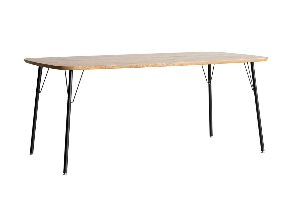 【イージーライフ/Easy Life / GOODS】のMEATH DINING TABLE / ミース ダイニングテーブル カーブ天板 + No.5脚(アイアン脚) インテリア・キッズ・メンズ・レディースファッション・服の通販 founy(ファニー) 　オイル　Oil　コーティング　Coating　スクエア　Square　テーブル　Table　バランス　Balance　ベーシック　Basic　ホーム・キャンプ・アウトドア・お取り寄せ　Home,Garden,Outdoor,Camping Gear　家具・インテリア　Furniture　テーブル　Table　ダイニングテーブル　Dining Table　サイズ:幅170cm|ID: prp329100001136782 ipo3291000000007891515