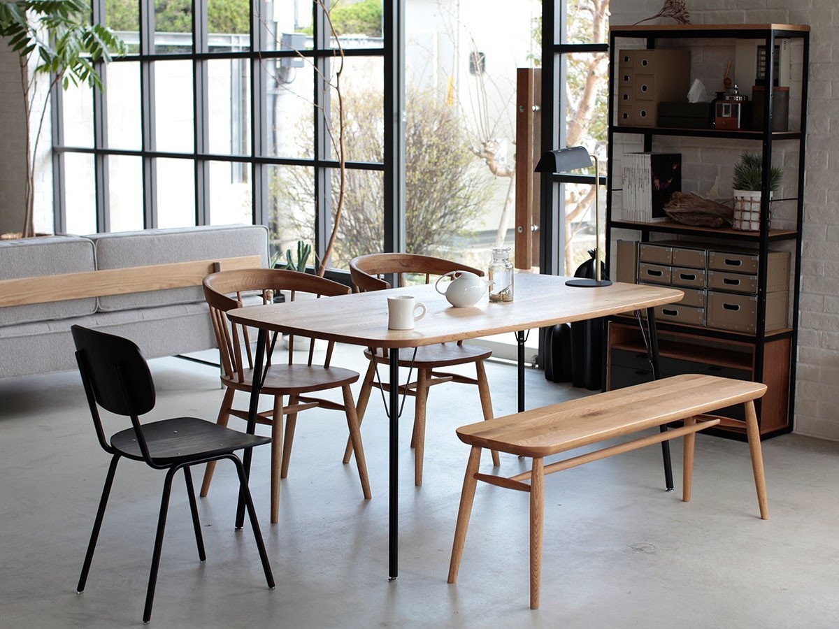 【イージーライフ/Easy Life / GOODS】のMEATH DINING TABLE / ミース ダイニングテーブル カーブ天板 + No.5脚(アイアン脚) 人気、トレンドファッション・服の通販 founy(ファニー) 　オイル　Body Oil　コーティング　Coating, Coated Finish　テーブル　Table, Dining Table　バランス　Balance, Style Balance　ベーシック　Basic, Essential　ホーム・キャンプ・アウトドア・お取り寄せ　Home Living / Home & Lifestyle / Camping Gear / Outdoor Camping　家具・インテリア　Home Furniture & Interior. Stylish & Functional Living Spaces　テーブル　Dining, Coffee & Side Tables　ダイニングテーブル・食卓テーブル　Dining Tables　other-4|ID: prp329100001136782 ipo3291000000031524518