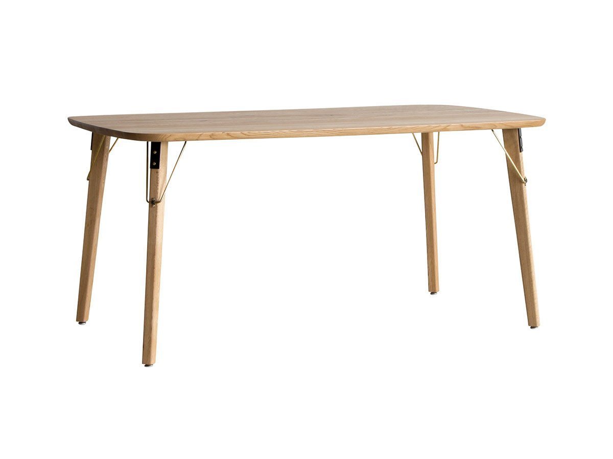 【イージーライフ/Easy Life / GOODS】のMEATH DINING TABLE / ミース ダイニングテーブル カーブ天板 + No.3脚(ブラス脚) インテリア・キッズ・メンズ・レディースファッション・服の通販 founy(ファニー) 　オイル　Oil　コーティング　Coating　スタッズ　Studs　テーブル　Table　ビンテージ　Vintage　ベーシック　Basic　メタリック　Metallic　ホーム・キャンプ・アウトドア・お取り寄せ　Home,Garden,Outdoor,Camping Gear　家具・インテリア　Furniture　テーブル　Table　ダイニングテーブル　Dining Table　サイズ:幅150cm|ID: prp329100001136786 ipo3291000000029330131