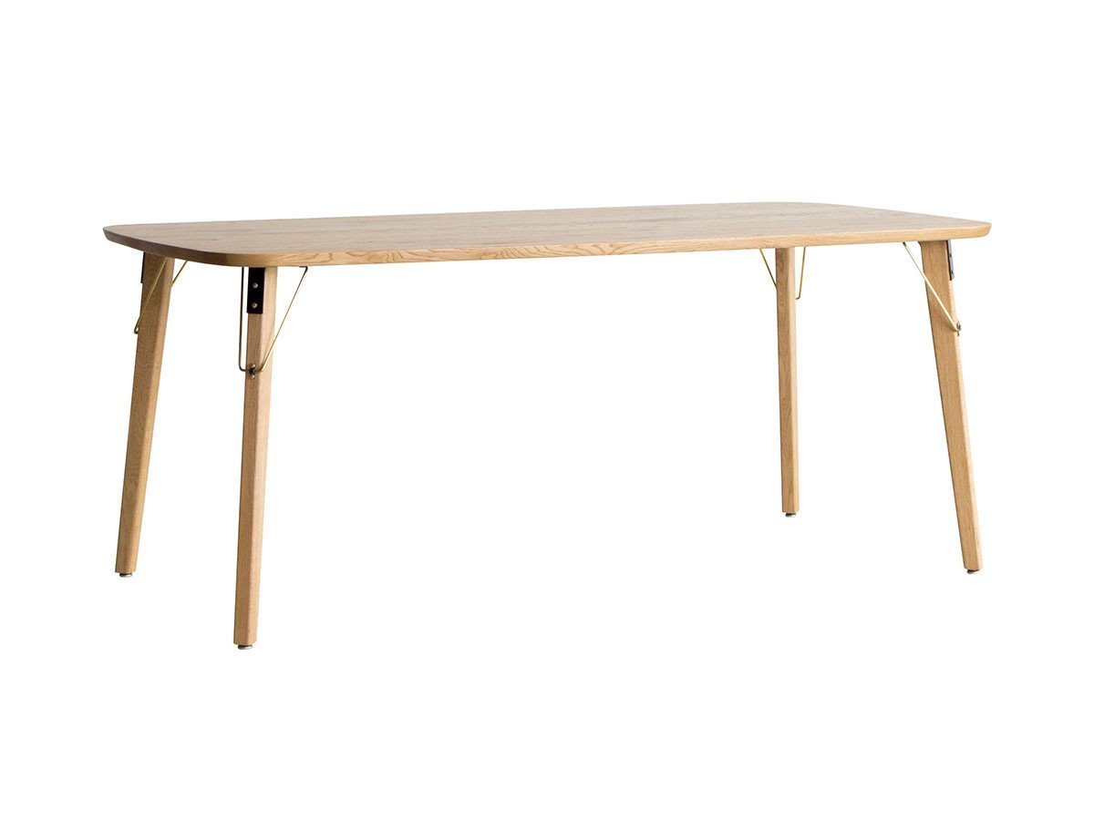 【イージーライフ/Easy Life / GOODS】のMEATH DINING TABLE / ミース ダイニングテーブル カーブ天板 + No.3脚(ブラス脚) インテリア・キッズ・メンズ・レディースファッション・服の通販 founy(ファニー) 　オイル　Oil　コーティング　Coating　スタッズ　Studs　テーブル　Table　ビンテージ　Vintage　ベーシック　Basic　メタリック　Metallic　ホーム・キャンプ・アウトドア・お取り寄せ　Home,Garden,Outdoor,Camping Gear　家具・インテリア　Furniture　テーブル　Table　ダイニングテーブル　Dining Table　サイズ:幅170cm|ID: prp329100001136786 ipo3291000000029330133