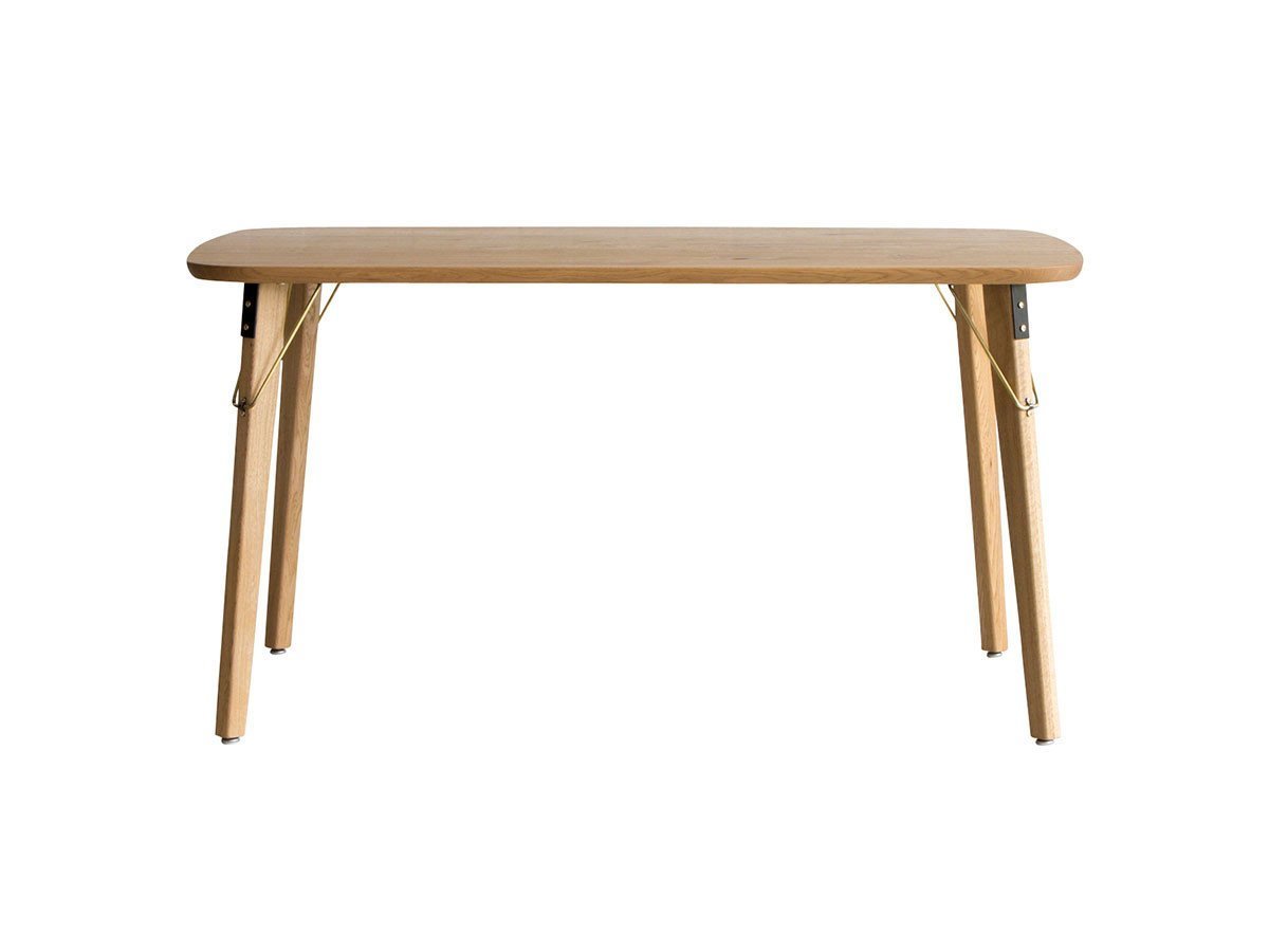 【イージーライフ/Easy Life / GOODS】のMEATH DINING TABLE / ミース ダイニングテーブル カーブ天板 + No.3脚(ブラス脚) インテリア・キッズ・メンズ・レディースファッション・服の通販 founy(ファニー) 　オイル　Oil　コーティング　Coating　スタッズ　Studs　テーブル　Table　ビンテージ　Vintage　ベーシック　Basic　メタリック　Metallic　ホーム・キャンプ・アウトドア・お取り寄せ　Home,Garden,Outdoor,Camping Gear　家具・インテリア　Furniture　テーブル　Table　ダイニングテーブル　Dining Table　サイズ:幅135cm|ID: prp329100001136786 ipo3291000000029330136