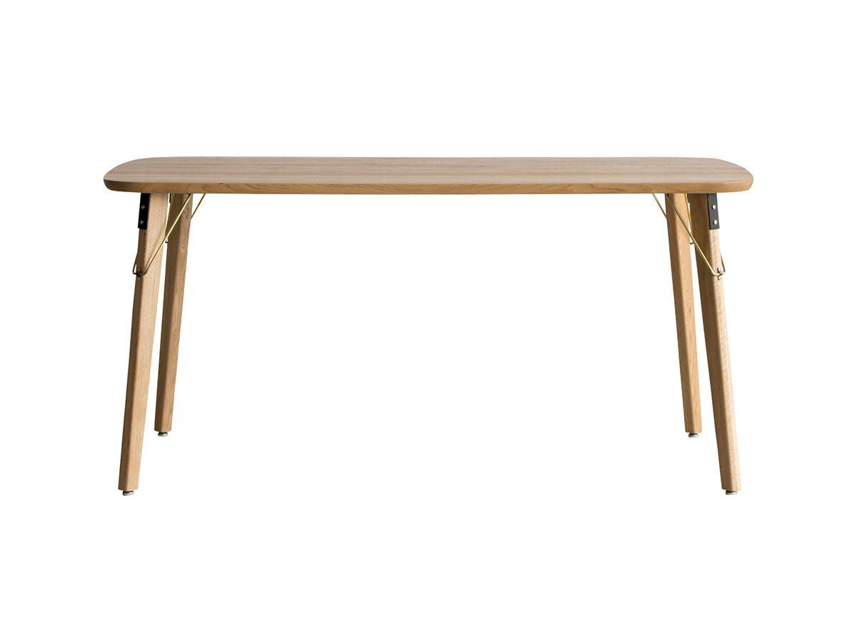 【イージーライフ/Easy Life / GOODS】のMEATH DINING TABLE / ミース ダイニングテーブル カーブ天板 + No.3脚(ブラス脚) インテリア・キッズ・メンズ・レディースファッション・服の通販 founy(ファニー) 　オイル　Oil　コーティング　Coating　スタッズ　Studs　テーブル　Table　ビンテージ　Vintage　ベーシック　Basic　メタリック　Metallic　ホーム・キャンプ・アウトドア・お取り寄せ　Home,Garden,Outdoor,Camping Gear　家具・インテリア　Furniture　テーブル　Table　ダイニングテーブル　Dining Table　サイズ:幅150cm|ID: prp329100001136786 ipo3291000000029330137