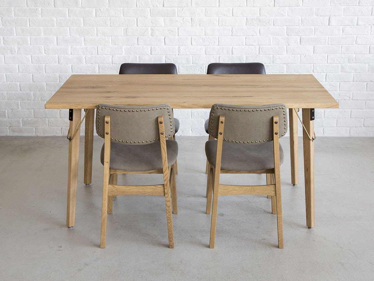 【イージーライフ/Easy Life / GOODS】のMEATH DINING TABLE / ミース ダイニングテーブル カーブ天板 + No.3脚(ブラス脚) インテリア・キッズ・メンズ・レディースファッション・服の通販 founy(ファニー) 　オイル　Oil　コーティング　Coating　スタッズ　Studs　テーブル　Table　ビンテージ　Vintage　ベーシック　Basic　メタリック　Metallic　ホーム・キャンプ・アウトドア・お取り寄せ　Home,Garden,Outdoor,Camping Gear　家具・インテリア　Furniture　テーブル　Table　ダイニングテーブル　Dining Table　脚部参考イメージ|ID: prp329100001136786 ipo3291000000029330141