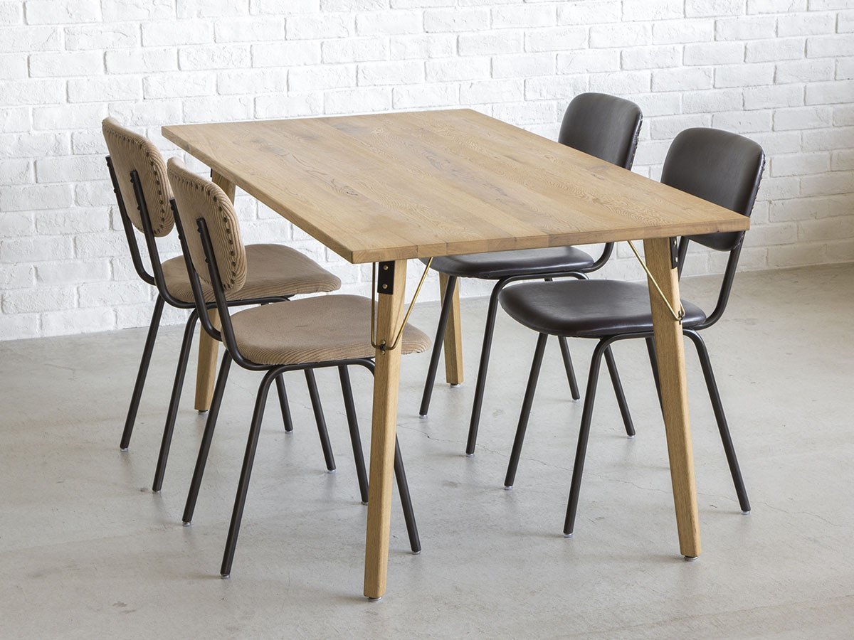 【イージーライフ/Easy Life / GOODS】のMEATH DINING TABLE / ミース ダイニングテーブル カーブ天板 + No.3脚(ブラス脚) インテリア・キッズ・メンズ・レディースファッション・服の通販 founy(ファニー) 　オイル　Oil　コーティング　Coating　スタッズ　Studs　テーブル　Table　ビンテージ　Vintage　ベーシック　Basic　メタリック　Metallic　ホーム・キャンプ・アウトドア・お取り寄せ　Home,Garden,Outdoor,Camping Gear　家具・インテリア　Furniture　テーブル　Table　ダイニングテーブル　Dining Table　脚部参考イメージ|ID: prp329100001136786 ipo3291000000029330142