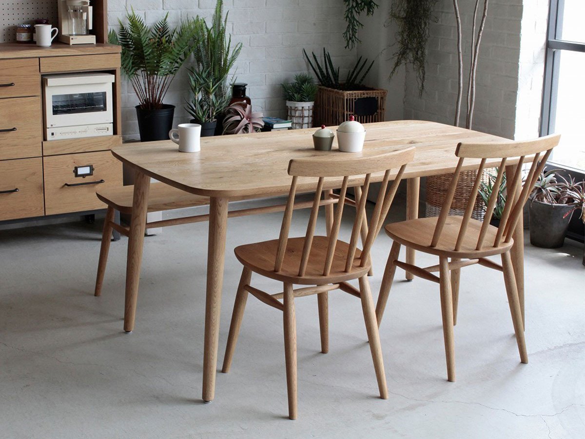 【イージーライフ/Easy Life / GOODS】のMEATH DINING TABLE / ミース ダイニングテーブル カーブ天板 + No.3脚(ブラス脚) インテリア・キッズ・メンズ・レディースファッション・服の通販 founy(ファニー) 　オイル　Oil　コーティング　Coating　スタッズ　Studs　テーブル　Table　ビンテージ　Vintage　ベーシック　Basic　メタリック　Metallic　ホーム・キャンプ・アウトドア・お取り寄せ　Home,Garden,Outdoor,Camping Gear　家具・インテリア　Furniture　テーブル　Table　ダイニングテーブル　Dining Table　天板参考イメージ(サイズ:幅150cm)|ID: prp329100001136786 ipo3291000000029330151