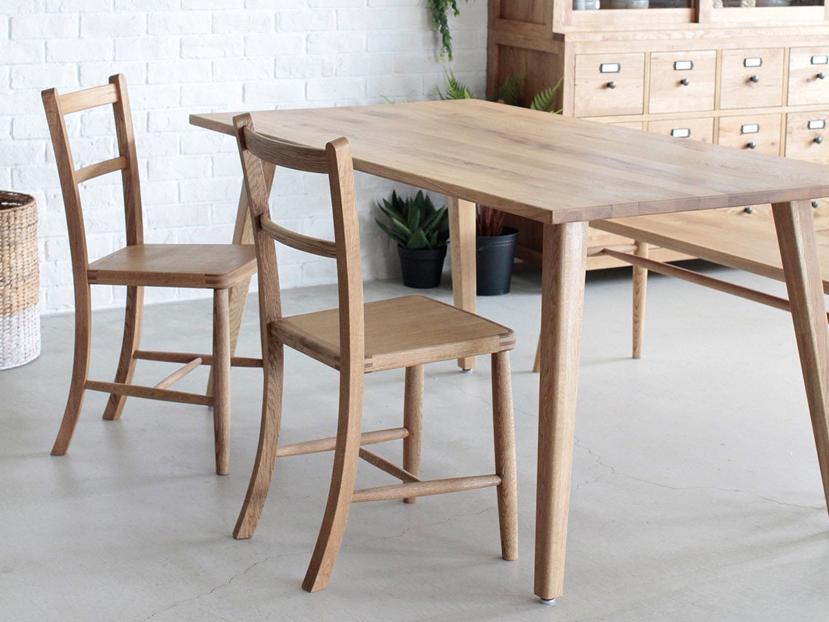 【イージーライフ/Easy Life / GOODS】のMEATH DINING TABLE / ミース ダイニングテーブル カーブ天板 + No.1脚(木角脚) インテリア・キッズ・メンズ・レディースファッション・服の通販 founy(ファニー) 　オイル　Oil　コーティング　Coating　テーブル　Table　ベーシック　Basic　おすすめ　Recommend　ホーム・キャンプ・アウトドア・お取り寄せ　Home,Garden,Outdoor,Camping Gear　家具・インテリア　Furniture　テーブル　Table　ダイニングテーブル　Dining Table　脚部参考イメージ(サイズ:幅150cm)|ID: prp329100001136787 ipo3291000000007891603