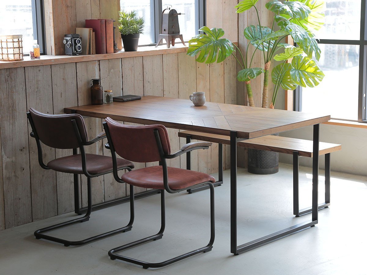 【ノットアンティークス/knot antiques / CRASH GATE / GOODS】のGYPSY DINING TABLE / ジプシー ダイニングテーブル アシンメトリー柄天板 + No.2脚(スチール丸脚) インテリア・キッズ・メンズ・レディースファッション・服の通販 founy(ファニー) 　アシンメトリー　Asymmetry　テーブル　Table　ビンテージ　Vintage　モダン　Modern　モチーフ　Motif　ホーム・キャンプ・アウトドア・お取り寄せ　Home,Garden,Outdoor,Camping Gear　家具・インテリア　Furniture　テーブル　Table　ダイニングテーブル　Dining Table　天板参考イメージ|ID: prp329100001150999 ipo3291000000025319994