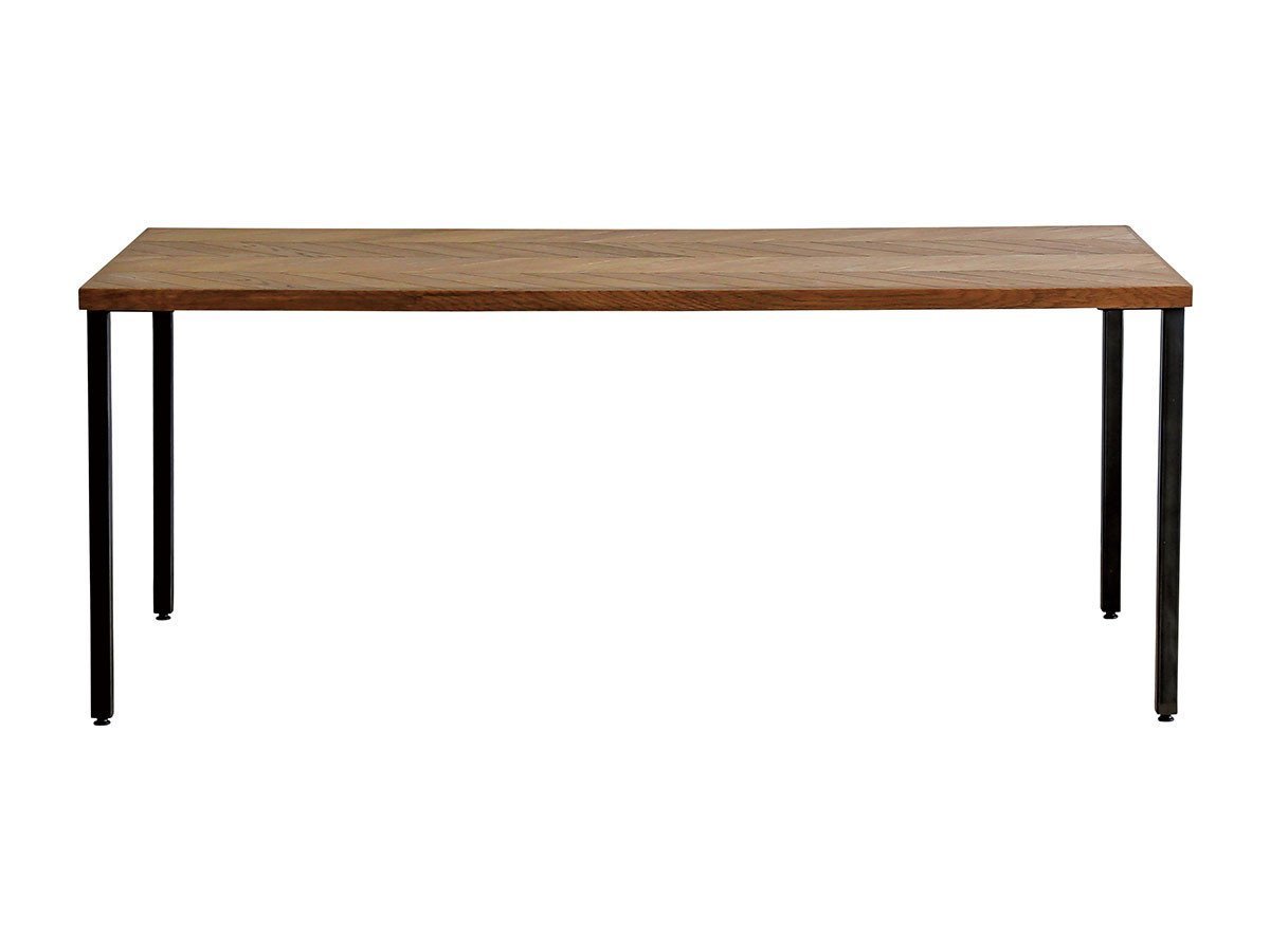 【ノットアンティークス/knot antiques / CRASH GATE / GOODS】のGYPSY DINING TABLE / ジプシー ダイニングテーブル ヘリンボーン柄天板 + No.3脚(スチール角脚) インテリア・キッズ・メンズ・レディースファッション・服の通販 founy(ファニー) 　シンプル　Simple, Minimal　テーブル　Table, Dining Table　ビンテージ　Vintage, Retro Style　フォルム　Silhouette, Form　モダン　Modern, Contemporary　モチーフ　Motif, Design Theme　おすすめ　Recommended / Our Picks　ホーム・キャンプ・アウトドア・お取り寄せ　Home Living / Home & Lifestyle / Camping Gear / Outdoor Camping　家具・インテリア　Home Furniture & Interior. Stylish & Functional Living Spaces　テーブル　Dining, Coffee & Side Tables　ダイニングテーブル・食卓テーブル　Dining Tables　サイズ:幅177.5cm|ID: prp329100001151002 ipo3291000000030225745