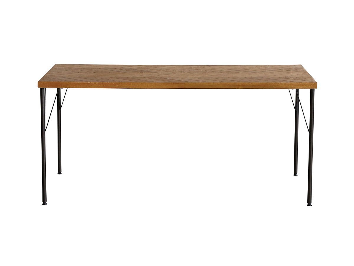 【ノットアンティークス/knot antiques / CRASH GATE / GOODS】のGYPSY DINING TABLE / ジプシー ダイニングテーブル ヘリンボーン柄天板 + No.2脚(スチール丸脚) インテリア・キッズ・メンズ・レディースファッション・服の通販 founy(ファニー) 　シンプル　Simple　テーブル　Table　ビンテージ　Vintage　ヘリンボーン　Herringbone　モダン　Modern　モチーフ　Motif　ホーム・キャンプ・アウトドア・お取り寄せ　Home,Garden,Outdoor,Camping Gear　家具・インテリア　Furniture　テーブル　Table　ダイニングテーブル　Dining Table　サイズ:幅158cm|ID: prp329100001151003 ipo3291000000007891175