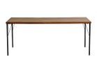 【ノットアンティークス/knot antiques / CRASH GATE / GOODS】のGYPSY DINING TABLE / ジプシー ダイニングテーブル ヘリンボーン柄天板 + No.2脚(スチール丸脚) サイズ:幅177.5cm|ID: prp329100001151003 ipo3291000000030225832