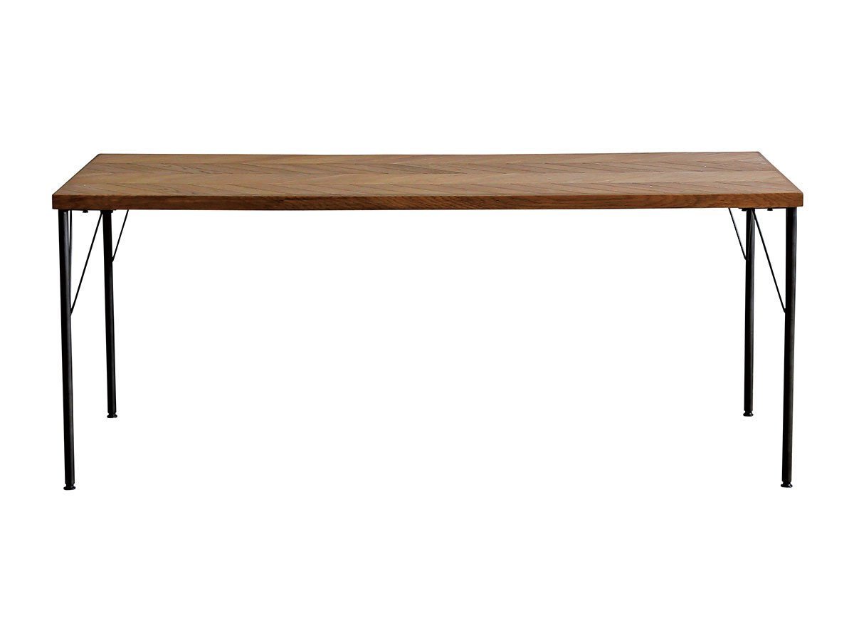 【ノットアンティークス/knot antiques / CRASH GATE / GOODS】のGYPSY DINING TABLE / ジプシー ダイニングテーブル ヘリンボーン柄天板 + No.2脚(スチール丸脚) インテリア・キッズ・メンズ・レディースファッション・服の通販 founy(ファニー) 　シンプル　Simple, Minimal　テーブル　Table, Dining Table　ビンテージ　Vintage, Retro Style　モダン　Modern, Contemporary　モチーフ　Motif, Design Theme　ホーム・キャンプ・アウトドア・お取り寄せ　Home Living / Home & Lifestyle / Camping Gear / Outdoor Camping　家具・インテリア　Home Furniture & Interior. Stylish & Functional Living Spaces　テーブル　Dining, Coffee & Side Tables　ダイニングテーブル・食卓テーブル　Dining Tables　サイズ:幅177.5cm|ID: prp329100001151003 ipo3291000000030225832