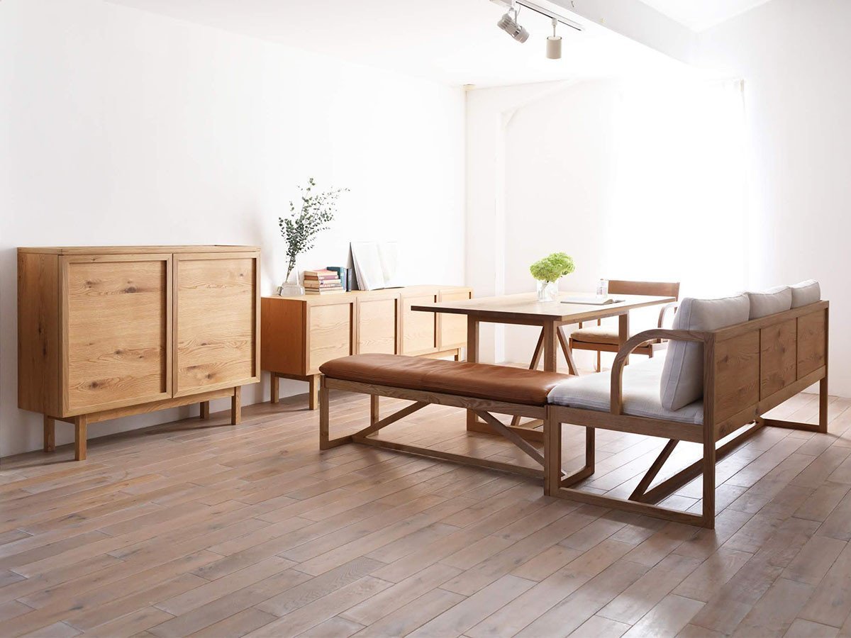 【広松木工/Hiromatsu Furniture / GOODS】のCORNICE / コルニーチェ LDベンチ 121 インテリア・キッズ・メンズ・レディースファッション・服の通販 founy(ファニー) 　送料無料　Free Shipping　フレーム　Flame　ホーム・キャンプ・アウトドア・お取り寄せ　Home,Garden,Outdoor,Camping Gear　家具・インテリア　Furniture　チェア・椅子　Chair　ベンチ・ダイニングベンチ　Bench/Dining Bench　張地:キャメル(HM皮革)、フレーム:オーク|ID: prp329100001227484 ipo3291000000030219601