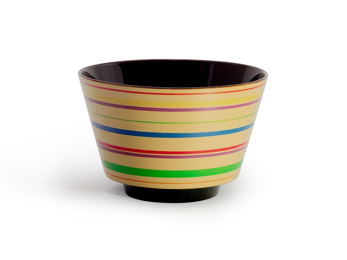 【川連漆器/Kawatsura SHI-KI / GOODS】のko-nic椀 / コニック椀(ストライプ) インテリア・キッズ・メンズ・レディースファッション・服の通販 founy(ファニー) 　送料無料　Free Shipping　イタリア　Italy　カラフル　Colorful　ストライプ　Stripe　テーブル　Table　イエロー|ID: prp329100001236042 ipo3291000000030202232