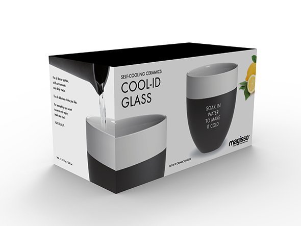 【マギッソ/Magisso / GOODS】のCOOLING CERAMICS FOR BEVERAGES Water Glass / クーリング・セラミックス ビバレッジ ウォーターグラス 2個セット インテリア・キッズ・メンズ・レディースファッション・服の通販 founy(ファニー) 　おすすめ　Recommend　なめらか　Smooth　ウォーター　Water　ギフト プレゼント　Gift Present　グラス　Glass　コーティング　Coating　タンブラー　Tumbler　テーブル　Table　デザート　Dessert　パッケージイメージ|ID: prp329100001236058 ipo3291000000025327038