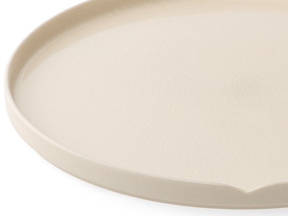 【ハス/HASU / GOODS】のWHITE CRACKLE Plate L / 白貫入 大皿 インテリア・キッズ・メンズ・レディースファッション・服の通販 founy(ファニー) 　シンプル　Simple　テーブル　Table　フォルム　Form　プレート　Plate　エレガント 上品　Elegant　皿　Dish　柔らかな白に繊細なヒビが文様を描く「白貫入」の大皿。縁のくぼみは、料理を取り分ける箸などが置けるカト|ID: prp329100001236102 ipo3291000000025308217