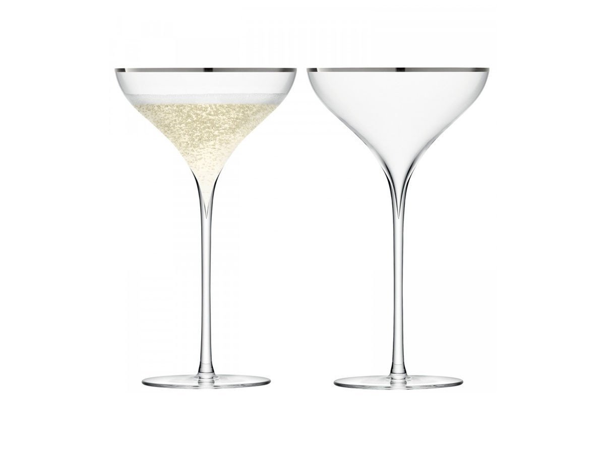 【エルエスエー インターナショナル/LSA international / GOODS】のSAVOY CHAMPAGNE SAUCER SET2 / サボイ シャンパンソーサー 2脚セット インテリア・キッズ・メンズ・レディースファッション・服の通販 founy(ファニー) 　ガラス　Glass　グラス　Glass　シンプル　Simple　テーブル　Table　プラチナリム|ID: prp329100001236296 ipo3291000000030204653