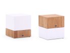 【サベリ/SaVeri / GOODS】のSam Cube Table / Stool Top White / サム キューブ テーブル / スツール トップホワイト 左:本商品、右:同シリーズの「トップチーク」|ID: prp329100001236630 ipo3291000000007885193