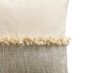 【フライミー ブラン/FLYMEe Blanc / GOODS】のBicolor Fringe Cushion / バイカラー フリンジクッション 素材感の違うテキスタイルをバイカラーに組み合わせています。|ID: prp329100001236811 ipo3291000000025309990