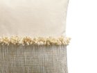 【フライミー ブラン/FLYMEe Blanc / GOODS】のBicolor Fringe Cushion / バイカラー フリンジクッション 素材感の違うテキスタイルをバイカラーに組み合わせています。|ID: prp329100001236811 ipo3291000000030214357