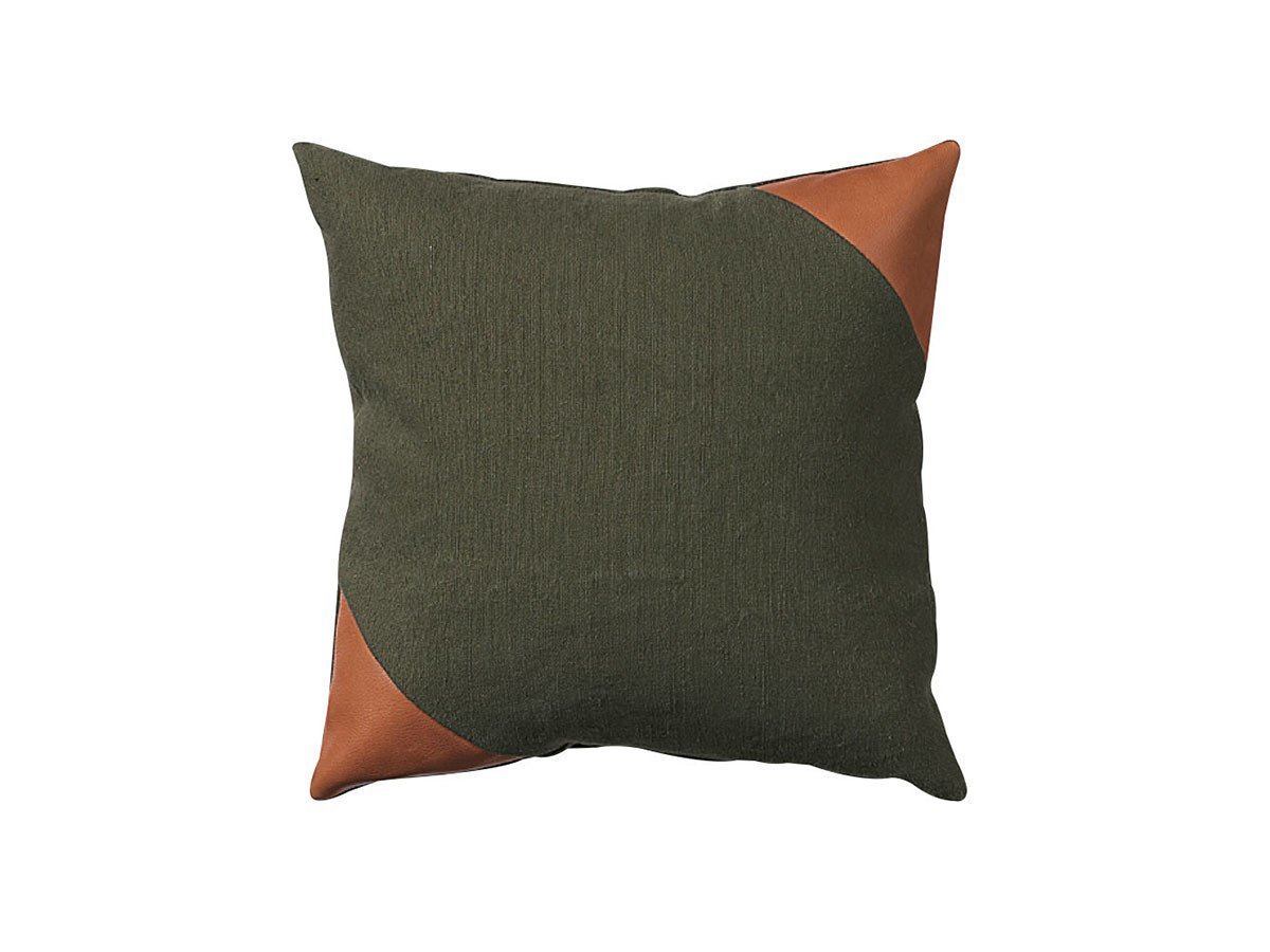 【スウィッチ/SWITCH / GOODS】のCombination Cushion Cover Triangle / コンビネーション クッションカバー トライアングルパターン インテリア・キッズ・メンズ・レディースファッション・服の通販 founy(ファニー) 　クッション　Cushion　シンプル　Simple　トライアングル　Triangle　パターン　Pattern　ホーム・キャンプ・アウトドア・お取り寄せ　Home,Garden,Outdoor,Camping Gear　家具・インテリア　Furniture　その他 インテリア雑貨、家具　Furniture, Interior, Others　グリーン × キャメル(オイルレザー)|ID: prp329100001236858 ipo3291000000030215408