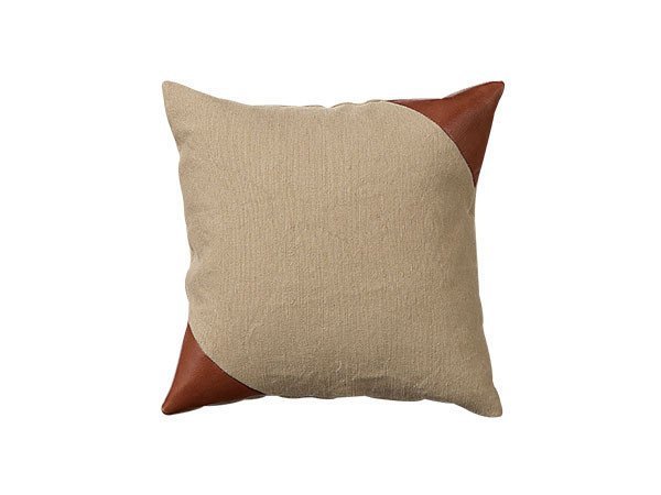 【スウィッチ/SWITCH / GOODS】のCombination Cushion Cover Triangle / コンビネーション クッションカバー トライアングルパターン インテリア・キッズ・メンズ・レディースファッション・服の通販 founy(ファニー) 　クッション　Cushion　シンプル　Simple　トライアングル　Triangle　パターン　Pattern　ホーム・キャンプ・アウトドア・お取り寄せ　Home,Garden,Outdoor,Camping Gear　家具・インテリア　Furniture　その他 インテリア雑貨、家具　Furniture, Interior, Others　ベージュ × ブラウン(オイルレザー)|ID: prp329100001236858 ipo3291000000030215416