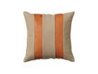 【スウィッチ/SWITCH / GOODS】のCombination Cushion Cover Stripe / コンビネーション クッションカバー ストライプパターン ベージュ × キャメル(オイルレザー)|ID: prp329100001236859 ipo3291000000030215432