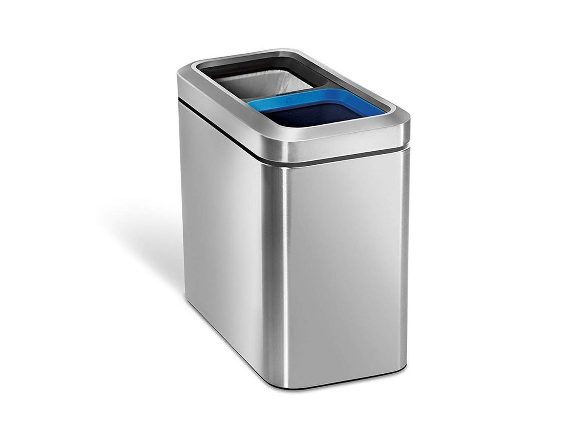 【シンプルヒューマン/SIMPLEHUMAN / GOODS】のDUAL COMPARTMENT OPEN CAN / デュアル コンパーネント オープンカン スリム オープントップ ダストボックス 分別タイプ 20L インテリア・キッズ・メンズ・レディースファッション・服の通販 founy(ファニー) 　送料無料　Free Shipping　インナー　Innerwear　スリム　Slim, Slim Fit　プリント　Print, Printed Pattern　ボックス　Boxy, Box Shape　ホーム・キャンプ・アウトドア・お取り寄せ　Home Living / Home & Lifestyle / Camping Gear / Outdoor Camping　家具・インテリア　Home Furniture & Interior. Stylish & Functional Living Spaces　その他 インテリア雑貨、家具　Home Decor & Furniture Extras　-|ID: prp329100001305887 ipo3291000000030197511