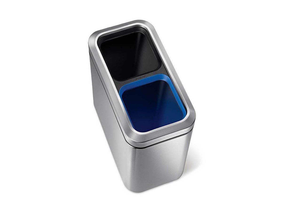 【シンプルヒューマン/SIMPLEHUMAN / GOODS】のDUAL COMPARTMENT OPEN CAN / デュアル コンパーネント オープンカン スリム オープントップ ダストボックス 分別タイプ 20L 人気、トレンドファッション・服の通販 founy(ファニー) 　送料無料　Free Shipping　インナー　Innerwear　スリム　Slim, Slim Fit　プリント　Print, Printed Pattern　ボックス　Boxy, Box Shape　ホーム・キャンプ・アウトドア・お取り寄せ　Home Living / Home & Lifestyle / Camping Gear / Outdoor Camping　家具・インテリア　Home Furniture & Interior. Stylish & Functional Living Spaces　その他 インテリア雑貨、家具　Home Decor & Furniture Extras　other-3|ID: prp329100001305887 ipo3291000000031518069