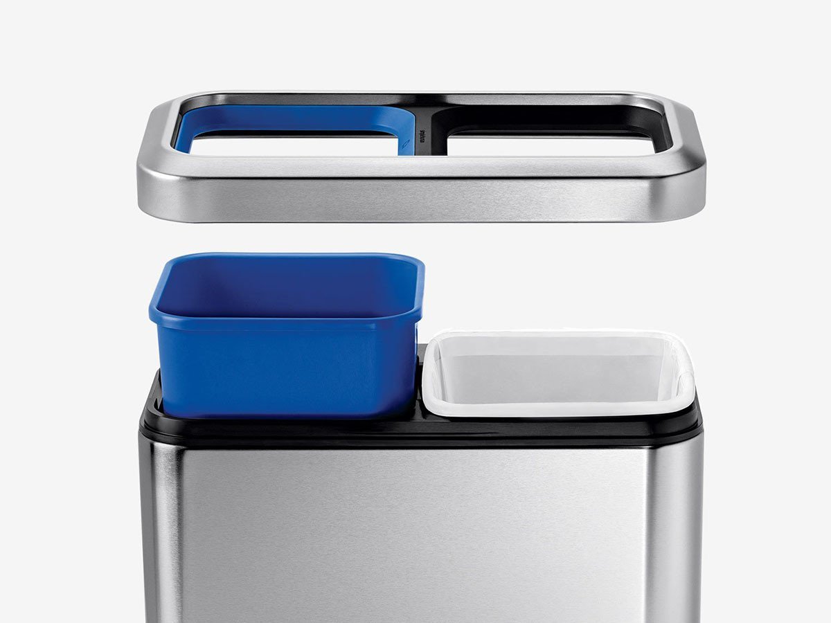 【シンプルヒューマン/SIMPLEHUMAN / GOODS】のDUAL COMPARTMENT OPEN CAN / デュアル コンパーネント オープンカン スリム オープントップ ダストボックス 分別タイプ 20L 人気、トレンドファッション・服の通販 founy(ファニー) 　送料無料　Free Shipping　インナー　Innerwear　スリム　Slim, Slim Fit　プリント　Print, Printed Pattern　ボックス　Boxy, Box Shape　ホーム・キャンプ・アウトドア・お取り寄せ　Home Living / Home & Lifestyle / Camping Gear / Outdoor Camping　家具・インテリア　Home Furniture & Interior. Stylish & Functional Living Spaces　その他 インテリア雑貨、家具　Home Decor & Furniture Extras　other-4|ID: prp329100001305887 ipo3291000000031518071