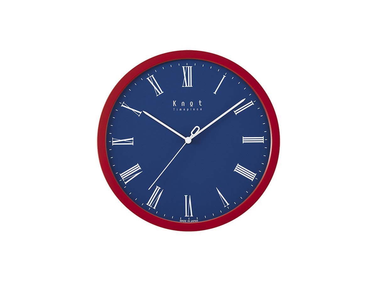 【ノット/Knot / GOODS】のClock Roman / クロック ローマン インテリア・キッズ・メンズ・レディースファッション・服の通販 founy(ファニー) 　エレガント 上品　Elegant　腕時計　Watch　ガラス　Glass　クラシック　Classic　シンプル　Simple　時計　Clock　人気　Popularity　フレーム　Flame　モチーフ　Motif　送料無料　Free Shipping　日本製　Made In Japan　ホーム・キャンプ・アウトドア・お取り寄せ　Home,Garden,Outdoor,Camping Gear　家具・インテリア　Furniture　その他 インテリア雑貨、家具　Furniture, Interior, Others　文字盤:ブルー、フレーム:レッド|ID: prp329100001343555 ipo3291000000030195187