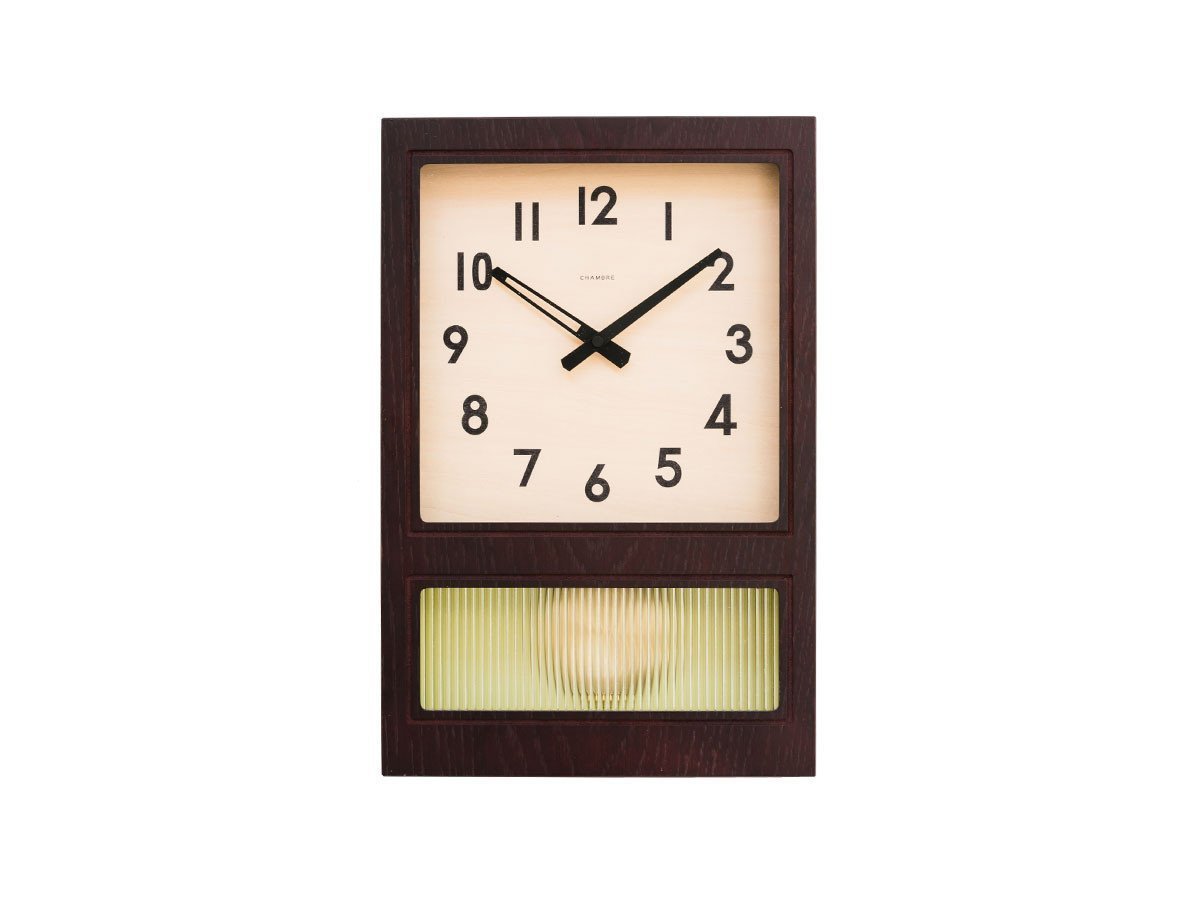 【フライミーパーラー/FLYMEe Parlor / GOODS】のWall Clock / 振り子時計 #107843 インテリア・キッズ・メンズ・レディースファッション・服の通販 founy(ファニー) 　送料無料　Free Shipping　アンティーク　Antique　ガラス　Glass　ストライプ　Stripe　時計　Clock　ホーム・キャンプ・アウトドア・お取り寄せ　Home,Garden,Outdoor,Camping Gear　家具・インテリア　Furniture　その他 インテリア雑貨、家具　Furniture, Interior, Others　ダークブラウン|ID: prp329100001354865 ipo3291000000007880579