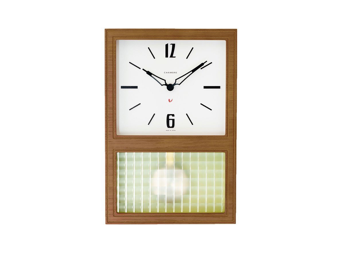 【フライミーパーラー/FLYMEe Parlor / GOODS】のWall Clock / 振り子時計 #107841 インテリア・キッズ・メンズ・レディースファッション・服の通販 founy(ファニー) 　送料無料　Free Shipping　クラシック　Classic, Timeless Style　チェック　Check, Plaid, Tartan　ブロック　Block, Solid Block Pattern　モダン　Modern, Contemporary　時計　Watch, Wristwatch　ホーム・キャンプ・アウトドア・お取り寄せ　Home Living / Home & Lifestyle / Camping Gear / Outdoor Camping　家具・インテリア　Home Furniture & Interior. Stylish & Functional Living Spaces　その他 インテリア雑貨、家具　Home Decor & Furniture Extras　ウォルナット|ID: prp329100001354869 ipo3291000000030187637