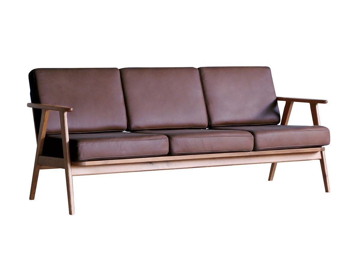 【クラッシュゲート/CRASH GATE / GOODS】のHARRIS SOFA / ハリス 3人掛けソファ(レザーテックス × ナラ材 / 水性塗装) インテリア・キッズ・メンズ・レディースファッション・服の通販 founy(ファニー) 　オイル　Oil　ファブリック　Fabric　フレーム　Flame　ヴィンテージ　Vintage　ホーム・キャンプ・アウトドア・お取り寄せ　Home,Garden,Outdoor,Camping Gear　家具・インテリア　Furniture　ソファー　Sofa　張地:カカオ|ID: prp329100001442021 ipo3291000000030226773