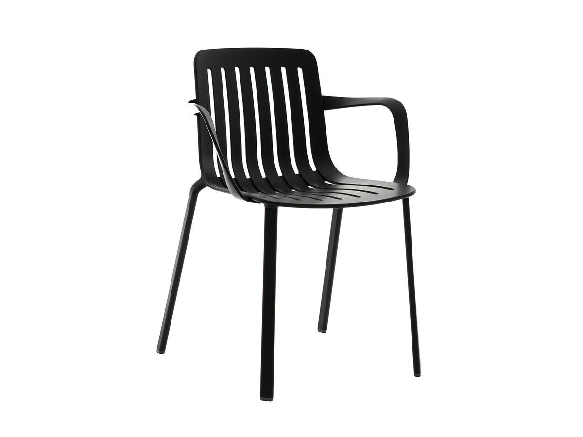 【マジス/MAGIS / GOODS】のPLATO STACKING CHAIR / プラート スタッキングチェア アーム付 インテリア・キッズ・メンズ・レディースファッション・服の通販 founy(ファニー) 　送料無料　Free Shipping　スリム　Slim　ブラック|ID: prp329100001595939 ipo3291000000030183331