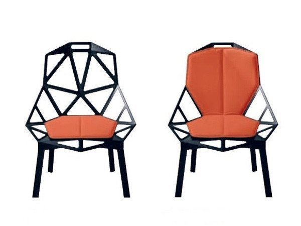 【マジス/MAGIS / GOODS】のCUSCINI CHAIR_ONE / クッシーニ チェアワン専用クッション(屋内用) インテリア・キッズ・メンズ・レディースファッション・服の通販 founy(ファニー) 　送料無料　Free Shipping　クッション　Cushion　ファブリック　Fabric　ホーム・キャンプ・アウトドア・お取り寄せ　Home,Garden,Outdoor,Camping Gear　家具・インテリア　Furniture　その他 インテリア雑貨、家具　Furniture, Interior, Others　タイプ:左 / シート、右 / シート + バック、張地:オレンジ(ファブリック)|ID: prp329100001642428 ipo3291000000030183018