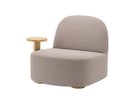 【カリモクニュースタンダード/KARIMOKU NEW STANDARD / GOODS】のPOLAR LOUNGE CHAIR L with SIDE TABLE / ポーラーラウンジチェア L ウィズサイドテーブル 張地:B943 ウォームグレー(クヴァドラ・スティールカット トリオ 3)、テーブル位置:ライト|ID:prp329100001708330