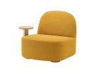 【カリモクニュースタンダード/KARIMOKU NEW STANDARD / GOODS】のPOLAR LOUNGE CHAIR L with SIDE TABLE / ポーラーラウンジチェア L ウィズサイドテーブル 張地:B944 ダークイエロー(クヴァドラ・スティールカット トリオ 3)、テーブル位置:ライト|ID:prp329100001708330