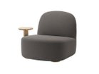 【カリモクニュースタンダード/KARIMOKU NEW STANDARD / GOODS】のPOLAR LOUNGE CHAIR L with SIDE TABLE / ポーラーラウンジチェア L ウィズサイドテーブル 張地:B973 ウォームグレー(クヴァドラ・コーダ 2)、テーブル位置:ライト|ID:prp329100001708330