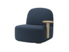 【カリモクニュースタンダード/KARIMOKU NEW STANDARD / GOODS】のPOLAR LOUNGE CHAIR L with SIDE TABLE / ポーラーラウンジチェア L ウィズサイドテーブル 張地:B967 ブルーグレー(クヴァドラ・コーダ 2)、テーブル位置:レフト|ID:prp329100001708330