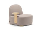 【カリモクニュースタンダード/KARIMOKU NEW STANDARD / GOODS】のPOLAR LOUNGE CHAIR L with SIDE TABLE / ポーラーラウンジチェア L ウィズサイドテーブル 張地:B943 ウォームグレー(クヴァドラ・スティールカット トリオ 3)、テーブル位置:ライト|ID:prp329100001708330
