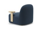 【カリモクニュースタンダード/KARIMOKU NEW STANDARD / GOODS】のPOLAR LOUNGE CHAIR L with SIDE TABLE / ポーラーラウンジチェア L ウィズサイドテーブル 張地:B967 ブルーグレー(クヴァドラ・コーダ 2)、テーブル位置:レフト|ID:prp329100001708330