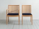 【平田椅子製作所/Hirata Chair / GOODS】のROME Side Chair / ローム サイドチェア 左:同シリーズの「アームチェア」、右:本商品|ID:prp329100001767868