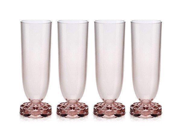 【カルテル/Kartell / GOODS】のJELLIES FAMILY FLUTE / ジェリーズファミリー フルートシャンパン 4個セット インテリア・キッズ・メンズ・レディースファッション・服の通販 founy(ファニー) 　アウトドア　Outdoor　ガラス　Glass　テーブル　Table　送料無料　Free Shipping　ピンク|ID: prp329100001824651 ipo3291000000030177522