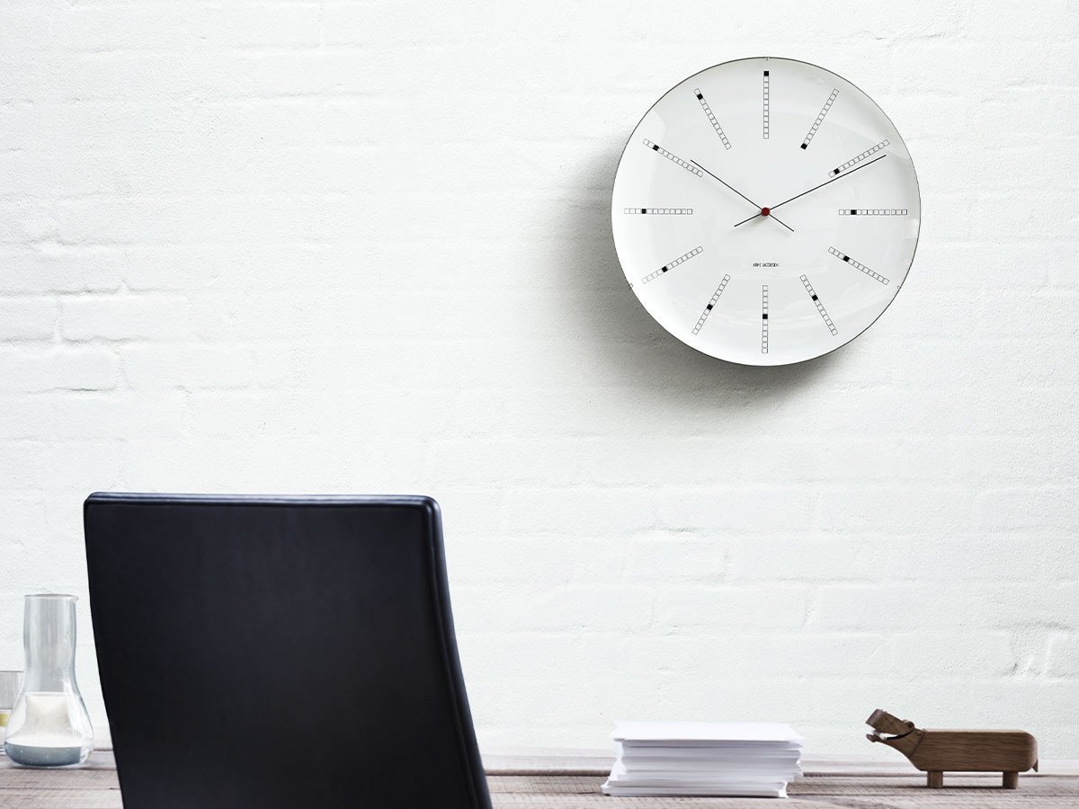 【フライミーアクセソワ/FLYMEe accessoire / GOODS】のARNE JACOBSEN Bankers Wall Clock / アルネ・ヤコブセン バンカーズ ウォールクロック 直径16cm インテリア・キッズ・メンズ・レディースファッション・服の通販 founy(ファニー) 　ガラス　Glass　テーブル　Table　時計　Clock　ブロック　Block　モダン　Modern　モノトーン　Monotone　送料無料　Free Shipping　ホーム・キャンプ・アウトドア・お取り寄せ　Home,Garden,Outdoor,Camping Gear　家具・インテリア　Furniture　その他 インテリア雑貨、家具　Furniture, Interior, Others　参考イメージ|ID: prp329100001832635 ipo3291000000030257260